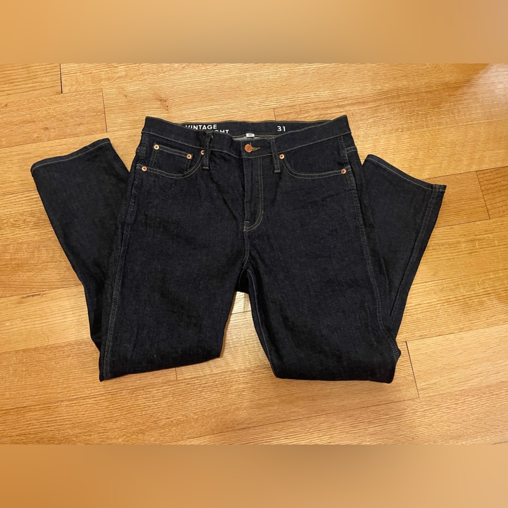 J.Crew 9" mid-rise vintage slim-straight jean in resin rinse